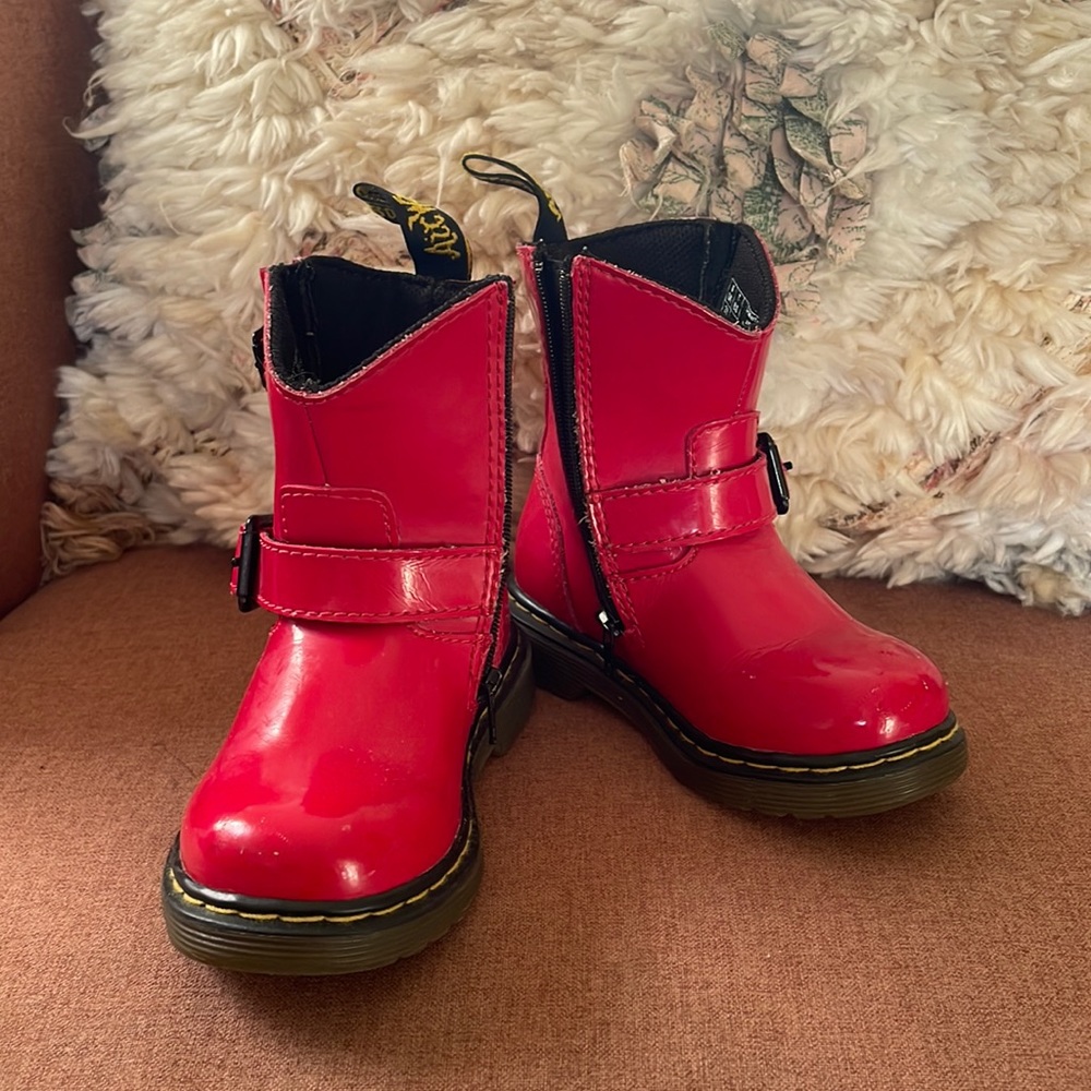 Dr Martens Toddler 1460 Patent Leather Lace Boots